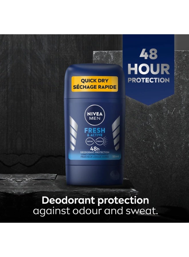 نيفيا مزيل عرق نيفيا فريش أكتيف للرجال، ستيك إنفيني فريش، 50 مل - Image 4